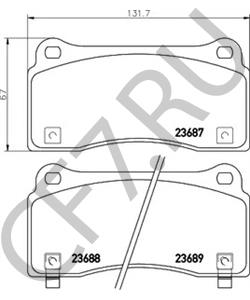 5093291AA Комплект тормозных колодок, дисковый тормоз DODGE в городе Краснодар