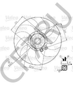 1253-A3 Вентилятор, охлаждение двигателя CITROËN в городе Краснодар