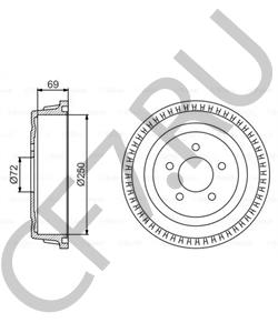 04877 433 Тормозной барабан Chrysler в городе Краснодар