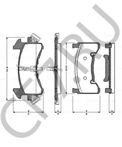 1155444 Комплект тормозных колодок, дисковый тормоз BUICK в городе Краснодар