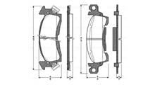 PONTIAC Комплект тормозных колодок, дисковый тормоз