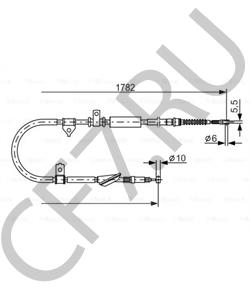 GVC 9023 82 Трос, стояночная тормозная система MG в городе Краснодар