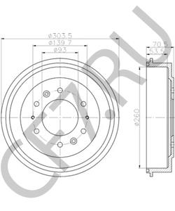 UB3926251 Тормозной барабан MAZDA в городе Краснодар