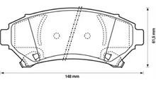 PONTIAC Комплект тормозных колодок, дисковый тормоз