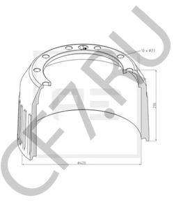 03.106.77.63.0 Тормозной барабан BPW в городе Краснодар