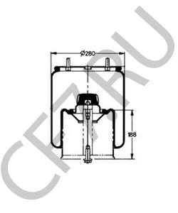 05.429.42.41.1 Кожух пневматической рессоры BPW в городе Краснодар