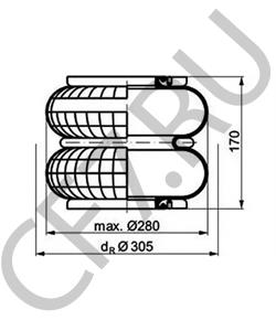 05.429.00.04.0 Кожух пневматической рессоры BPW в городе Краснодар