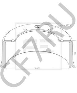 00307503 Тормозной барабан SCANIA в городе Краснодар