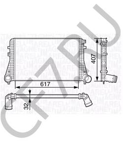 3C0145805AM Интеркулер VW/SEAT в городе Краснодар