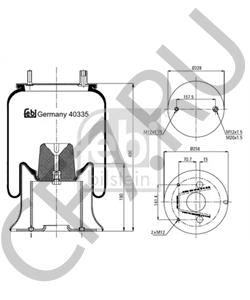 M-001782 Кожух пневматической рессоры FRUEHAUF в городе Краснодар