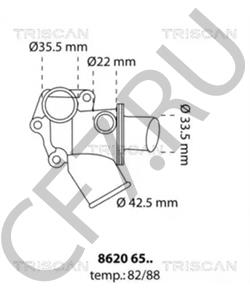 5999818 Термостат, охлаждающая жидкость ZASTAVA в городе Краснодар