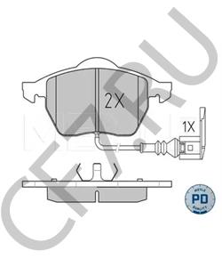 1J0 698 151 K Комплект тормозных колодок, дисковый тормоз VW (FAW) в городе Краснодар