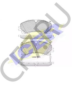 D1060-3WU0A Комплект тормозных колодок, дисковый тормоз INFINITI (Dongfeng) в городе Краснодар