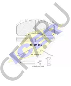 M100669 Комплект тормозных колодок, дисковый тормоз FRUEHAUF в городе Краснодар