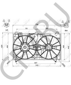 1636331070 Вентилятор, охлаждение двигателя LEXUS в городе Краснодар
