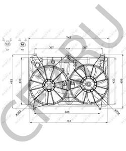 1636331010 Вентилятор, охлаждение двигателя LEXUS в городе Краснодар