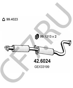 GEX33199 Средний глушитель выхлопных газов ROVER/AUSTIN в городе Краснодар