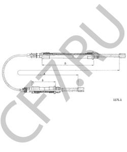 4450938 Трос, стояночная тормозная система LADA в городе Краснодар