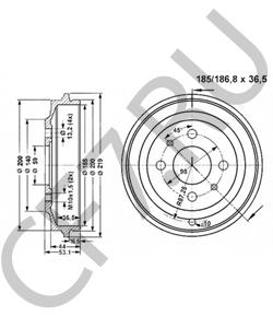 46448407 Тормозной барабан ALFA ROMEO в городе Краснодар