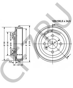 5974792 Тормозной барабан ALFA ROMEO в городе Краснодар