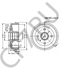 424727 Тормозной барабан CITROËN/PEUGEOT в городе Краснодар