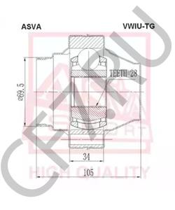 7L0 498 103 AX Шарнирный комплект, приводной вал VW/SEAT в городе Краснодар