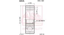 VW/SEAT Шарнирный комплект, приводной вал