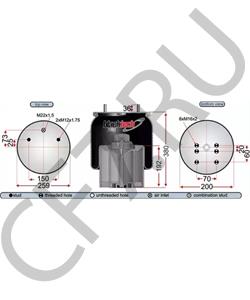 AM133220 Кожух пневматической рессоры HENDRICKSON в городе Краснодар
