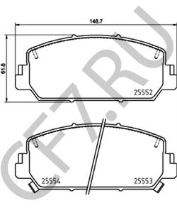 45022TX4A02 Комплект тормозных колодок, дисковый тормоз ACURA в городе Краснодар