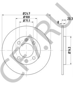 424699 Тормозной диск PEUGEOT в городе Краснодар