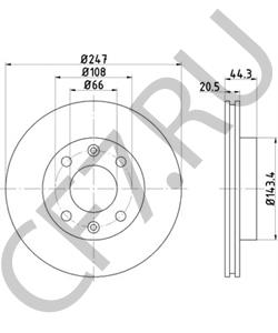 95669225 Тормозной диск PEUGEOT в городе Краснодар