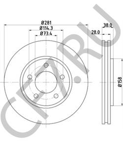 4721820AG Тормозной диск Chrysler в городе Краснодар