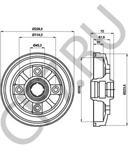 G03026251D Тормозной барабан MAZDA в городе Краснодар