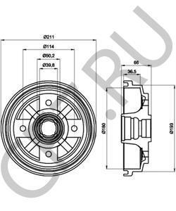 B00126251B Тормозной барабан MAZDA в городе Краснодар