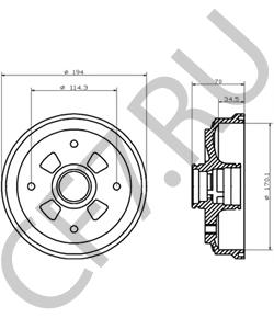 DA0126251A Тормозной барабан MAZDA в городе Краснодар