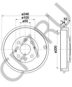 B45526251B Тормозной барабан MAZDA в городе Краснодар