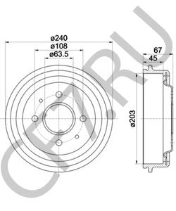 7098234 Тормозной барабан Ford в городе Краснодар