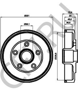 GJ2126251B Тормозной барабан MAZDA в городе Краснодар