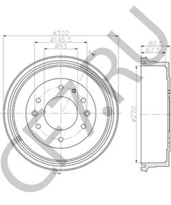 UH7126251 Тормозной барабан MAZDA в городе Краснодар