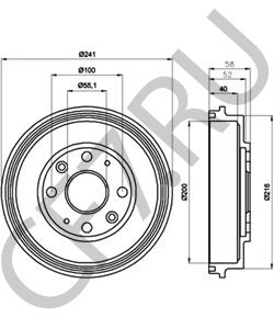 F2CZ1126A Тормозной барабан MAZDA в городе Краснодар