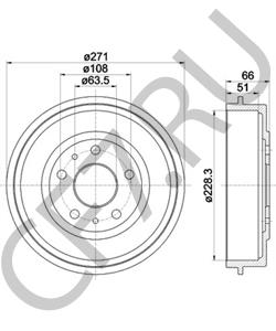 3M511126BB Тормозной барабан Ford в городе Краснодар