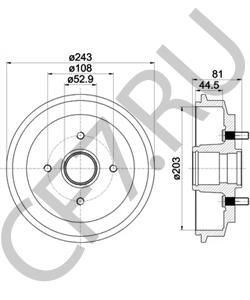 DD3226250A Тормозной барабан MAZDA в городе Краснодар