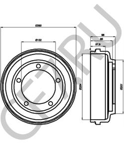 1C1W1126AE Тормозной барабан Ford в городе Краснодар