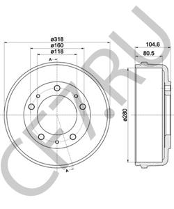 4446218 Тормозной барабан Ford в городе Краснодар