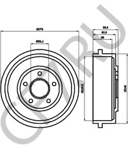 2T141126CD Тормозной барабан Ford в городе Краснодар