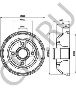 9004416 Тормозной барабан VAUXHALL в городе Краснодар