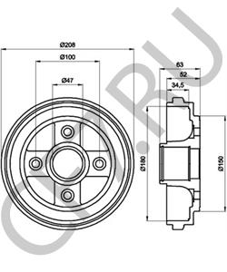 9208532 Тормозной барабан VAUXHALL в городе Краснодар