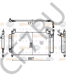 EH44-61-480A Конденсатор, кондиционер MAZDA в городе Краснодар