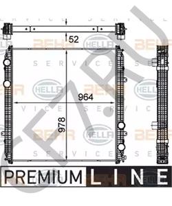 BHT B5323 Радиатор, охлаждение двигателя Freightliner в городе Краснодар