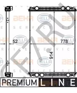 BHT H9353 Радиатор, охлаждение двигателя Freightliner в городе Краснодар